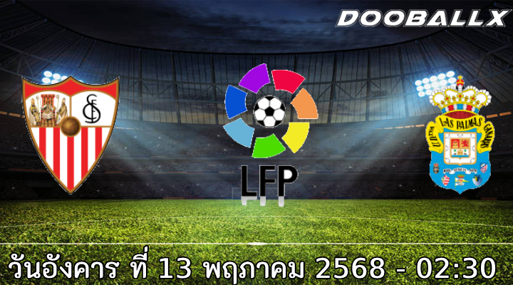 วิเคราะห์บอล ลา ลีกา : เซบีย่า vs ลาส พัลมาส